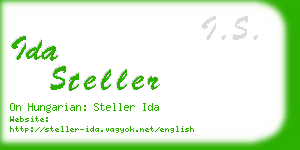 ida steller business card